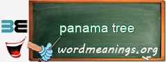 WordMeaning blackboard for panama tree